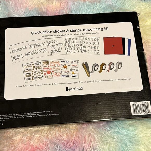 GRADUATION Sticker & Stencil decorating kit - Picture 9 of 9